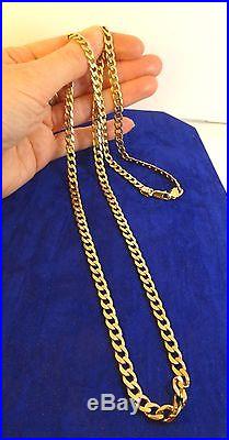 28 Very Long Solid 9ct Gold CURB Chain Necklace 32.6gr 1ozHm RRP£1650 5mm links