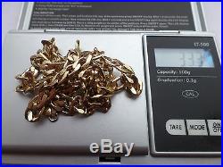 33.3 grams 9ct Gold Figaro Curb Link Chain Not Scrap Heavy Hallmarked Gold