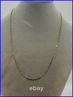 375 9CT GOLD 1MM Wide 18 Paper Clip Link Chain Necklace