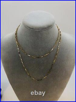 375, 9CT Gold Large Links 27 Paper Clip Chain Necklace