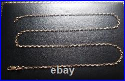 375 9ct Gold Chain Necklace Faceted Strong Link 18.75 3.91g