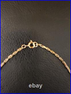 375, 9ct Gold Chain Necklace, Oval Fancy Link, 52,5 cm, 7,6 g