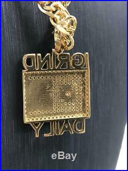 375 9ct Yellow GOLD ICE GRIND DAILY MENS Icy Shine Shiny BLING RAPPER PENDANT