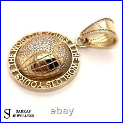 375 9ct Yellow GOLD THE WORLD IS YOURS PENDANT Shiny BLING RAPPER BRAND NEW