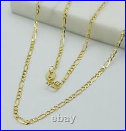 375 9ct Yellow Gold 2mm Figaro Link Chain 16 18 20 22 24