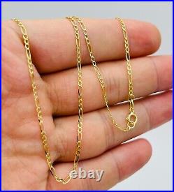 375 9ct Yellow Gold 2mm Figaro Link Chain 16 18 20 22 24