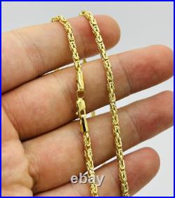 375 9ct Yellow Gold 2mm Square Byzantine Chain 20 INCH Brand New Hallmarked
