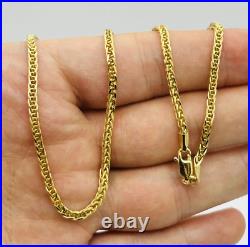 375 9ct Yellow Gold 3mm Square Spiga Chain Necklace 16 18 20 22 24 30 New