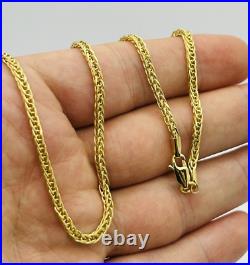 375 9ct Yellow Gold 3mm Square Spiga Chain Necklace 16 18 20 22 24 30 New