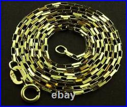 375 9ct Yellow Solid Gold 16 18 20 Paper Box Link Chain Pendant Necklace