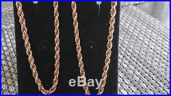 375 9ct gold hallmark Rope style heavy chain