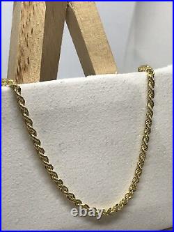375 Hallmarked 9ct Yellow Gold 3.5mm Rope Chain Necklace Brand New ALL SIZE