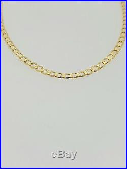 375 Solid 9ct Yellow Gold Curb Link Necklace Chain 16 18 20 22 24 26 28 30