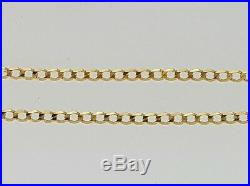 375 Solid 9ct Yellow Gold Curb Link Necklace Chain 16 18 20 22 24 26 28 30