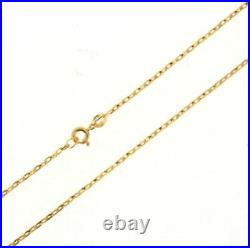 375 Solid 9ct Yellow Gold Oval Belcher Chain Necklace Diamond Cut 16 18 20