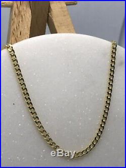 3mm 9ct Yellow Gold Curb Link Chain Necklace 18 20 22 Brand NEW