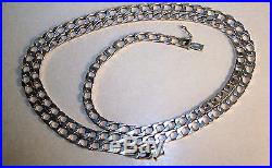 40.6 G Heavy 9ct Gold Square Curb Chain 30 inches Long Excellent Condition