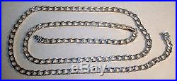 40.6 G Heavy 9ct Gold Square Curb Chain 30 inches Long Excellent Condition