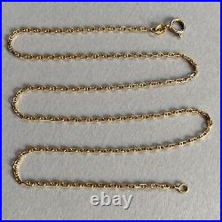 9 CT GOLD ANCHOR CHAIN NECKLACE GIOVANNI BALESTRA DESIGNER 3.74g 47 CM LONG
