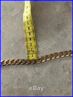 9 CT GOLD MEN, S CURB CHAIN HALLMARKED 71.2 GRAMS 23in