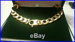 9 Carat 9ct Gold Heavy Open Link Curb Chain Yellow Gold Solid 24 Long