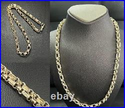 9 Carat Gold Gypsy Chain Necklace 9ct HEAVY! Solid Chain Must See