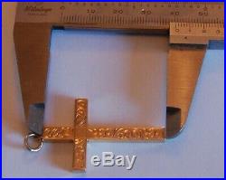 9 Ct Gold Cross And Box Chain 21 Grams