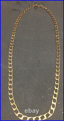 9 Ct Gold Solid Chain 20 Inch