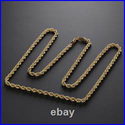9 K Yellow Gold Italian Rope Chain 22- 2.5mm Hallmark RRP £270 i11 22