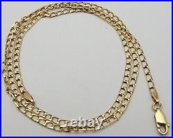 9 carat solid gold chain 4.2 grams. 20 inch long yellow gold necklace
