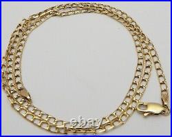 9 carat solid gold chain 4.2 grams. 20 inch long yellow gold necklace