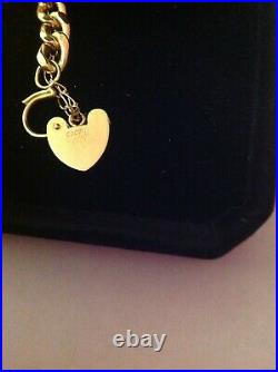 9 ct Gold Charm Bracelet with Safety Chain