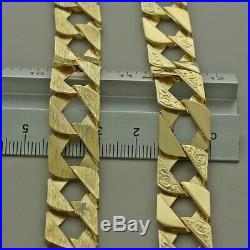 9 ct Gold Heavy Curb Chain -24 -14mm -75G -Hallmarked B4 24 FINANCE AVAILABLE