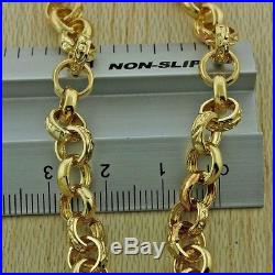 9 ct Gold Textured Round Belcher Chain 18.25 British Hallmark RRP £1200 IG5
