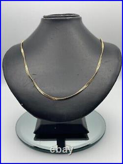 9 ct carat gold twist chain, 17 inches