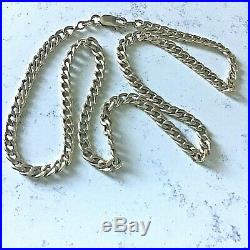 9 ct gold curb chain 17 inches long