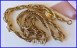 9 ct solid gold necklace chain hallmarked heavy weight 22.6g boxed