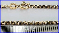 9CT GOLD BOX LINK CHAIN PRE-LOVED. 40CM. 6.18 GRAMS. RefxaEod%