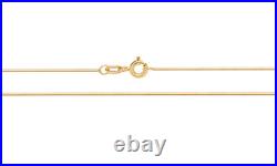 9CT GOLD CHAIN 16 inch SNAKE CHAIN 9 CARAT YELLOW GOLD NECKLACE HALLMARKED NEW