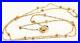 9CT GOLD CHAIN 18 inch FLAT TRACE BEAD BALL CHAIN 9 CARAT YELLOW GOLD NECKLACE