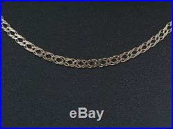 9CT GOLD CHAIN, HALLMARKED CURB CHAIN, LENGTH 24.5 INCHES