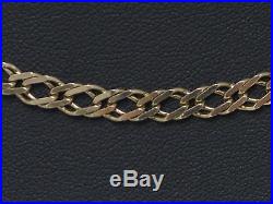 9CT GOLD CHAIN, HALLMARKED CURB CHAIN, LENGTH 24.5 INCHES