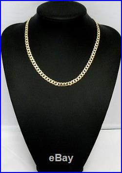 9ct Gold Chain, Hallmarked Heavy Curb Chain, Weight 32.1 Grams, Length 20 Inches