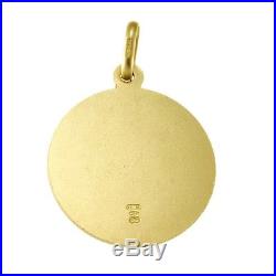 9CT GOLD ST SAINT CHRISTOPHER PENDANT CHAIN NECKLACE WITH 18 CHAIN 18mm