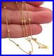 9CT GOLD YELLOW GOLD 16 inch BEAD NECKLACE CHAIN ROLO 2.5mm BALL HALLMARKED NEW