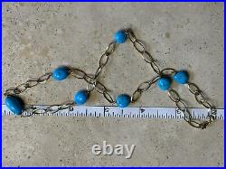 9CT Gold Fancy Turquoise Vintage Chain