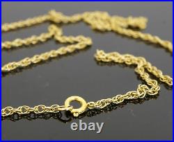 9CT Gold Ladies Rope Chain 16 24 Full Hallmarks Made in the U. K