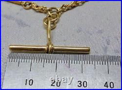 9CT SOLID YELLOW GOLD BAR AND KNOT LINK NECKLACE/CHAIN 17.8gr