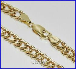 9CT YELLOW GOLD 8.5 inch CHUNKY DOUBLE CURB BRACELET 7MM UK HALLMARKED