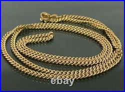 9CT solid gold curb link Chain Necklace 12.78g / 62cm